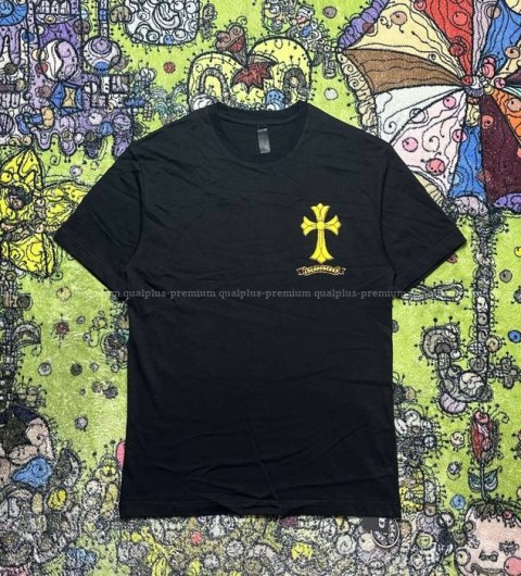 크롬하츠 십자가 로고 반팔티셔츠