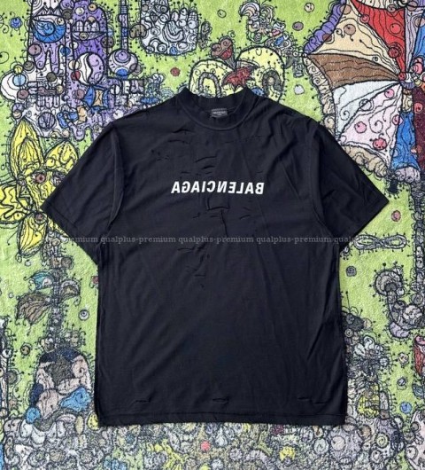 발렌시아가 로고 반팔티셔츠