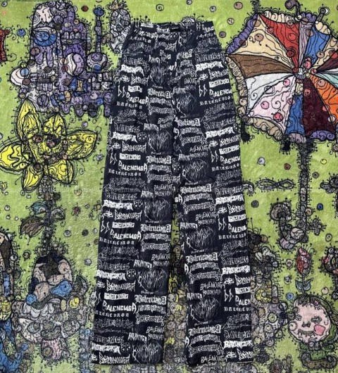 발렌시아가 로고 팬츠