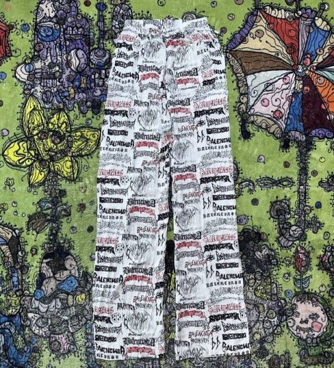 발렌시아가 로고 팬츠