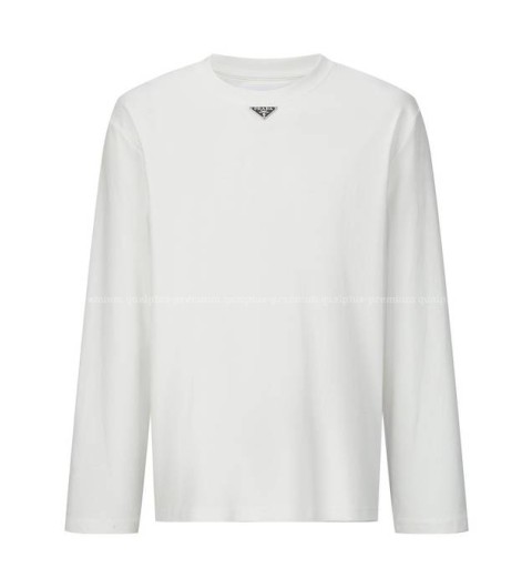 프라다 삼각 로고 긴팔티셔츠