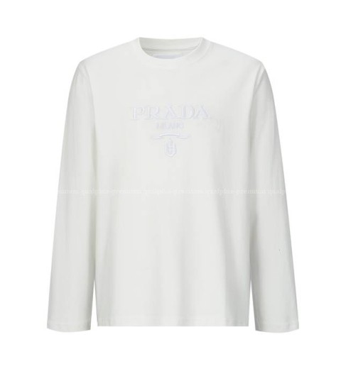 프라다 로고 긴팔티셔츠