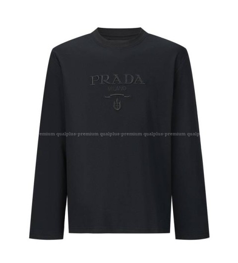 프라다 로고 긴팔티셔츠
