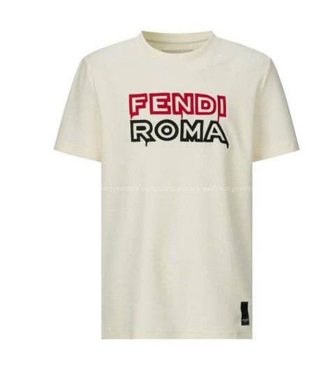 펜디 로마 로고 반팔티셔츠