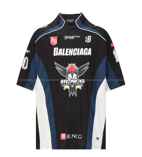 발렌시아가 하키 로고 반팔티셔츠