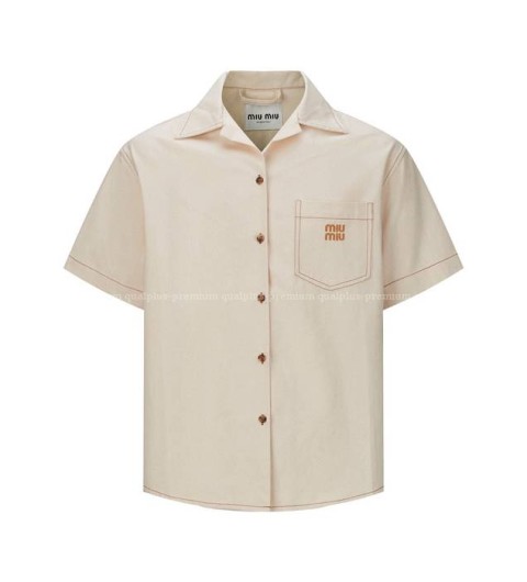 미우미우 데님 반팔 셔츠