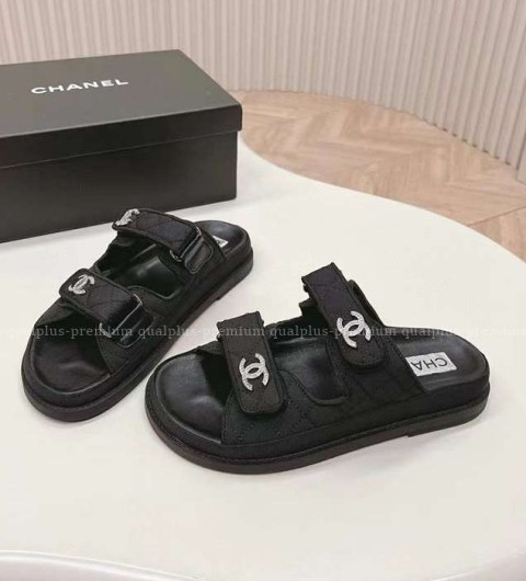 [국내배송] 샤* CC로고 벨크로 뮬