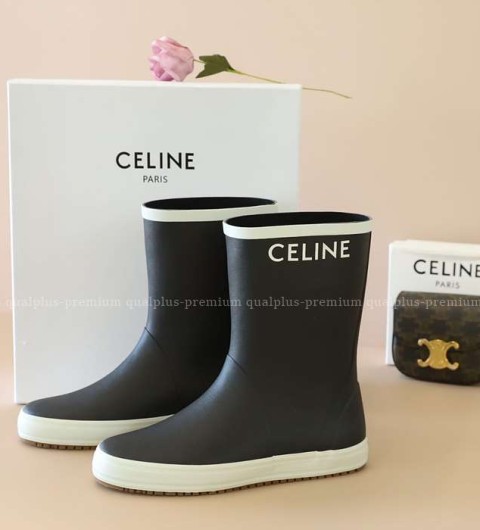 [국내배송] 셀*느 플랫 하프 레인부츠