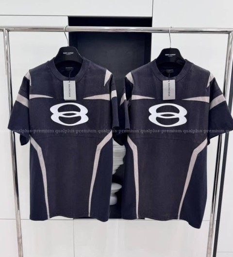 발렌시아가 유니티 스포츠 아이콘 바이커 반팔티셔츠