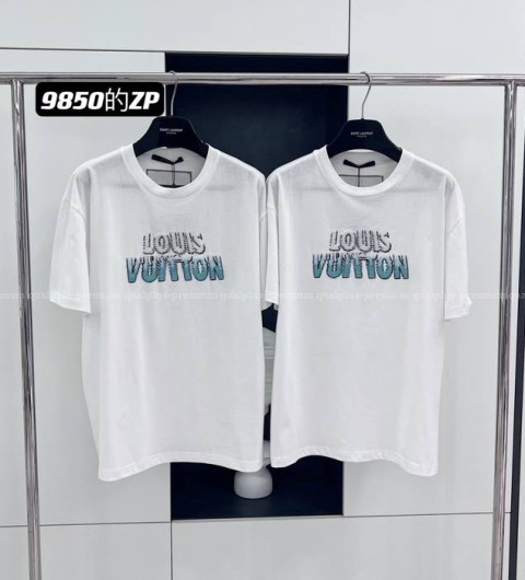 루이비통 엠브로이더드 비즈 코튼 반팔티셔츠