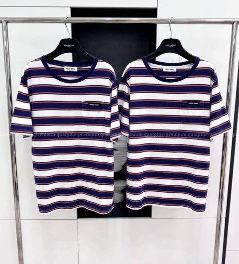 미우미우 스트라이프 반팔티셔츠