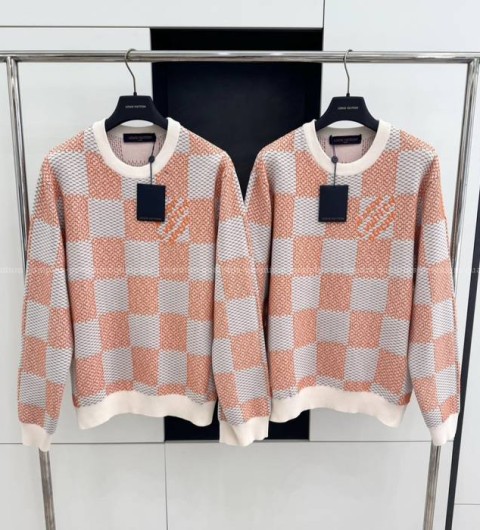 루이비통 다미에 자카드 코튼 풀오버 니트