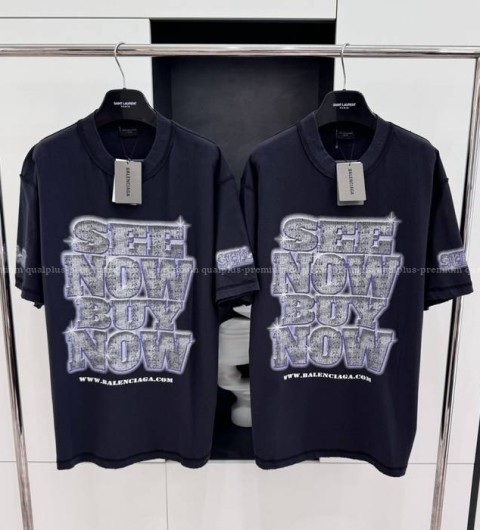 발렌시아가 SNBN 로고 반팔티셔츠