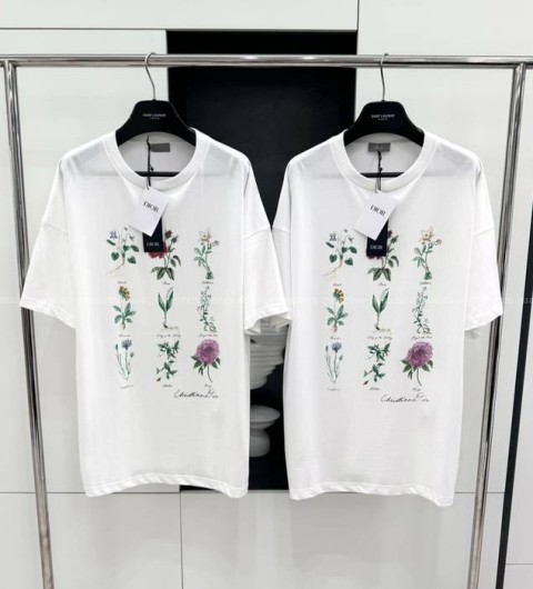 디올 프린트 반팔티셔츠