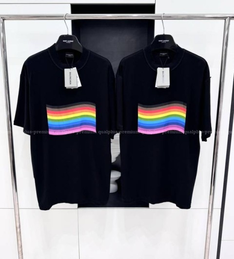 발렌시아가 멀티 컬러 반팔티셔츠