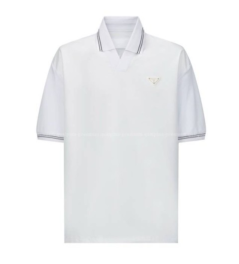 프라다 로고 폴로 반팔티셔츠