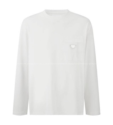 프라다 포켓 로고 긴팔티셔츠