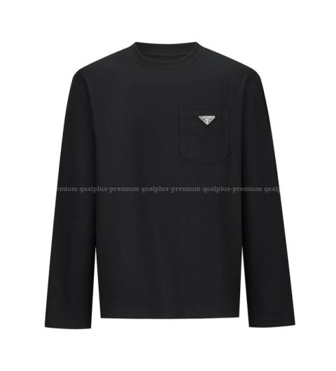 프라다 로고 긴팔티셔츠