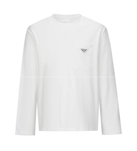 프라다 로고 긴팔티셔츠
