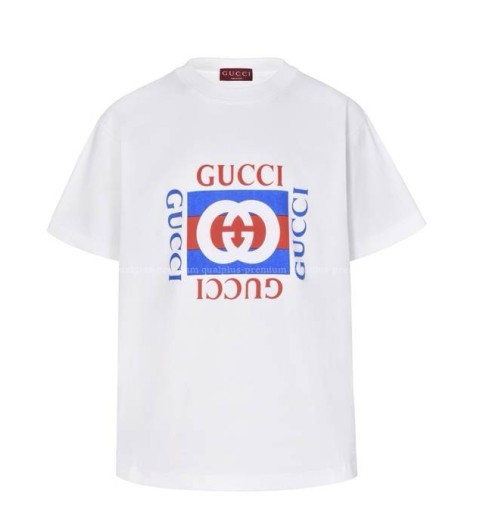 구찌 프린트 코튼 저지 반팔티셔츠