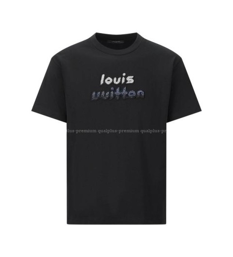 루이비통 비즈 엠브로이더드 코튼 반팔티셔츠