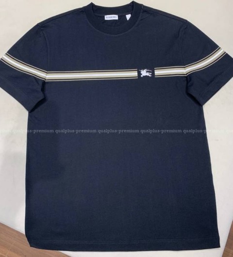 버버리 스트라이프 코튼 반팔티셔츠