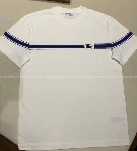 버버리 스트라이프 코튼 반팔티셔츠