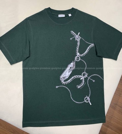 버버리 하드웨어 코튼 반팔티셔츠