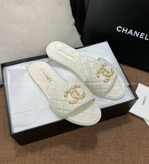 샤넬 CC 퀄팅 슬리퍼 여성용