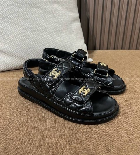 샤넬 CC 벨크로 샌들 여성용