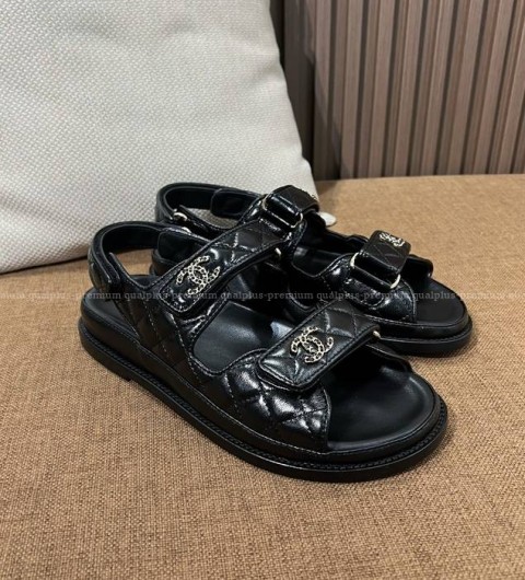 샤넬 CC 벨크로 샌들 여성용