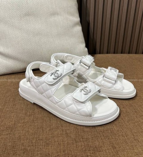 샤넬 CC 벨크로 샌들 여성용