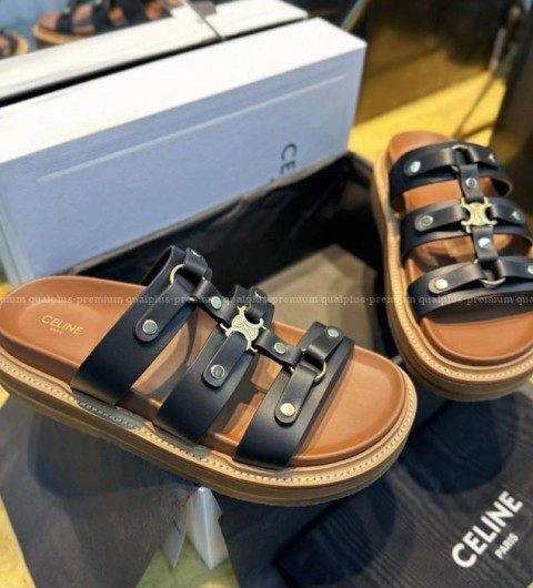 셀린느 티피 슬라이드 샌들 슬리퍼 여성용