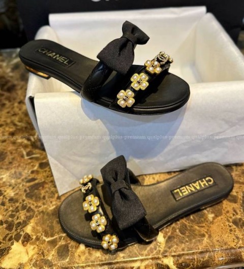 샤넬 23S 리본 슬리퍼 여성용