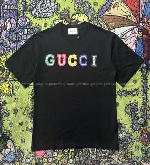 구찌 프린트 코튼 반팔티셔츠