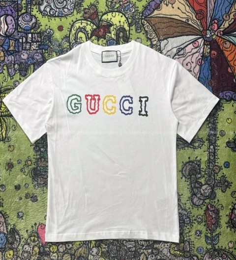 구찌 프린트 코튼 반팔티셔츠