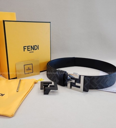 [국내배송] 펜* 로고 플라크 리버서블 양면 벨트