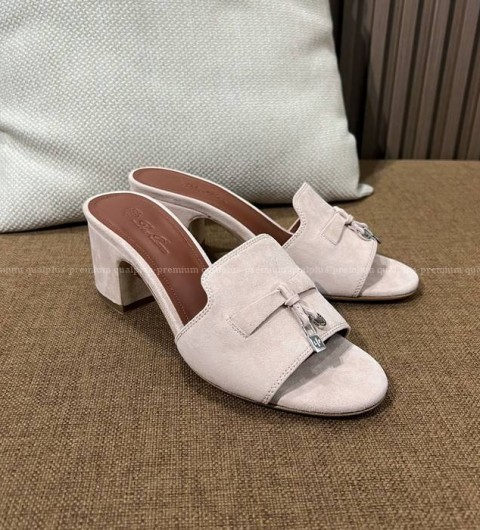 로로피아나 썸머 참스 샌들 슬리퍼 힐 5.5cm 여성용