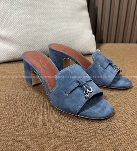 로로피아나 썸머 참스 샌들 슬리퍼 힐 5.5cm 여성용