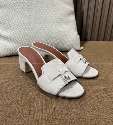 로로피아나 썸머 참스 샌들 슬리퍼 힐 5.5cm 여성용