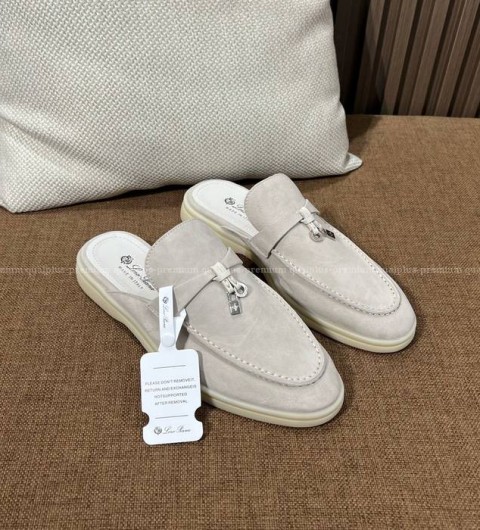 로로피아나 참스 워크 바부슈 로퍼 뮬 여성용