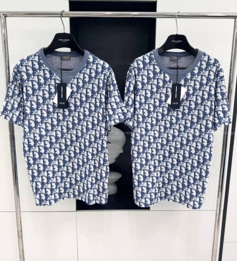 디올 오블리크 캐주얼 반팔티셔츠