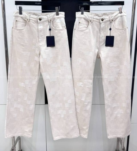 루이비통 다모플라주 자카드 데님 스케이트 팬츠