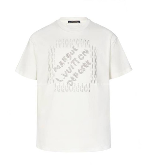 루이비통 엠브로이더드 시그니처 코튼 반팔티셔츠