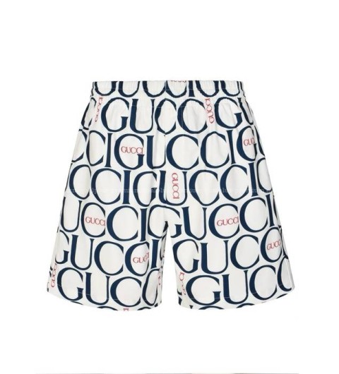 구찌 맥시 프린트 패브릭 쇼츠 반바지