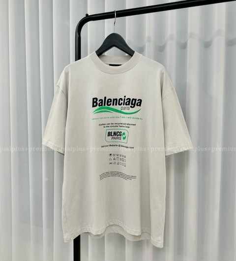 [국내배송] 발*시아가 드라이클리닝 로고 반팔 티셔츠