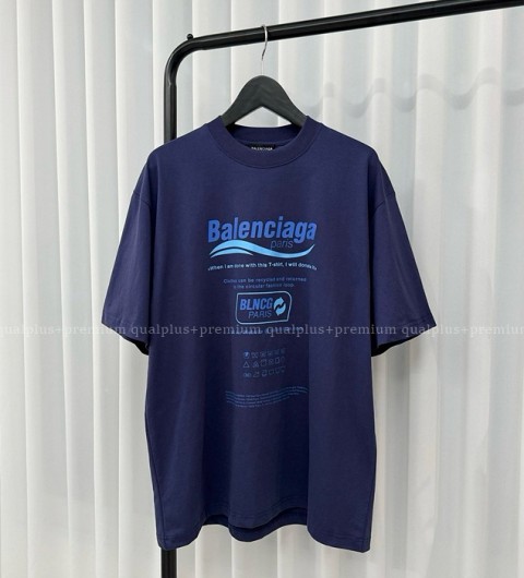 [국내배송] 발*시아가 드라이클리닝 로고 반팔 티셔츠