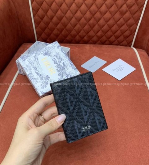 디올 CD 다이아몬드 버티컬 카드 지갑 오거나이저 남성용