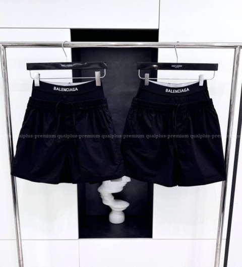 발렌시아가 로고 밴드 쇼츠 반바지