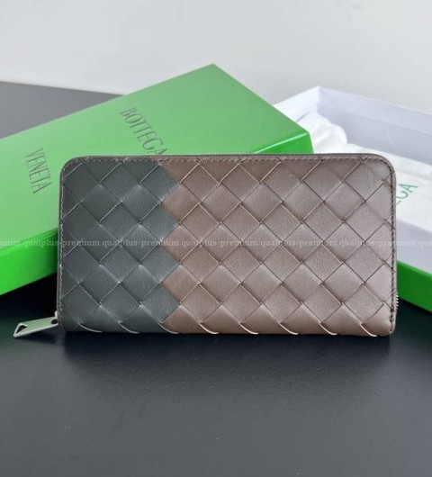 보테가베네타 749427 인트레치아토 지퍼 어라운드 장지갑 남성용